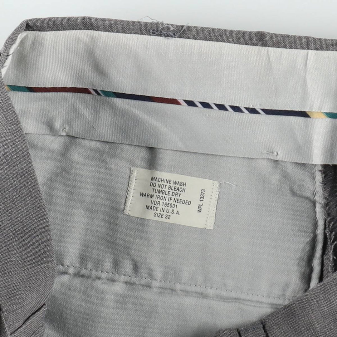 80s-90'S Town Craft Two-Pleat Slacks Pants, Made in USA, Men's W32 (approx.), Vintage unclear gray type Vintage Second Hand