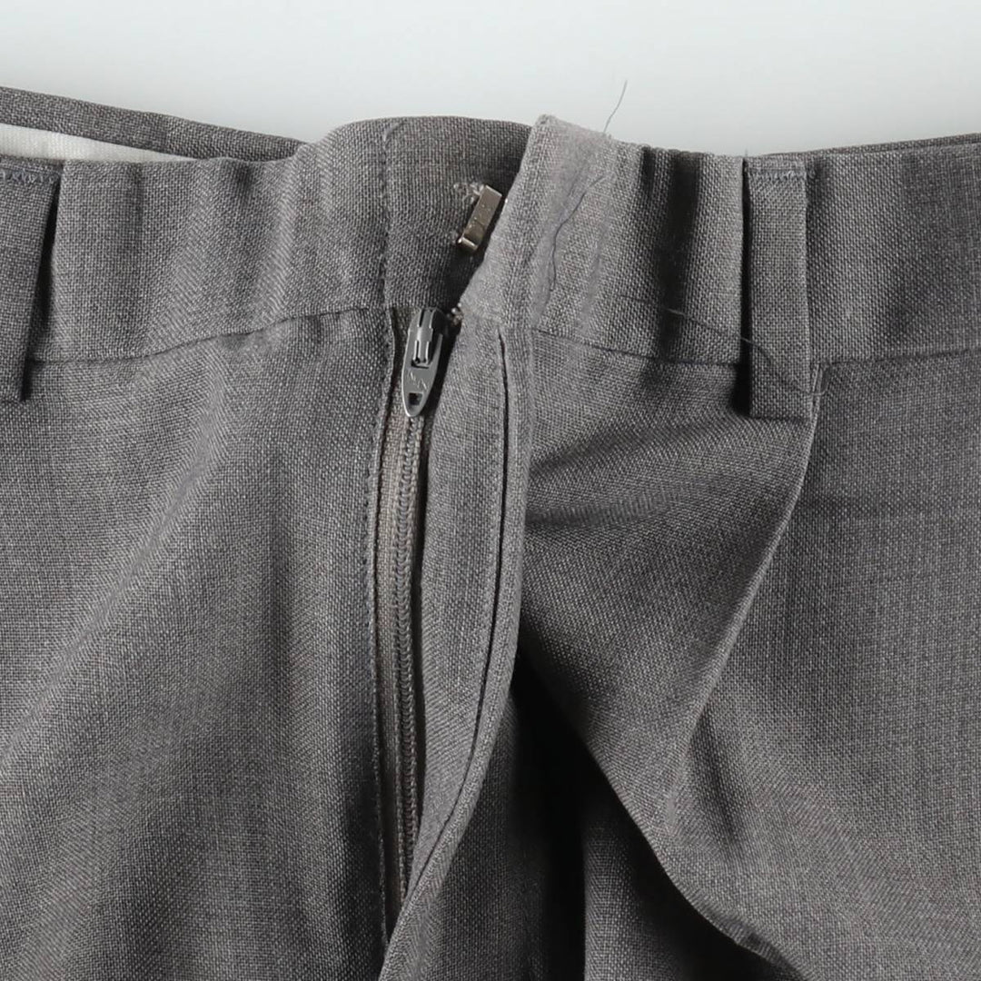 80s-90'S Town Craft Two-Pleat Slacks Pants, Made in USA, Men's W32 (approx.), Vintage unclear gray type Vintage Second Hand