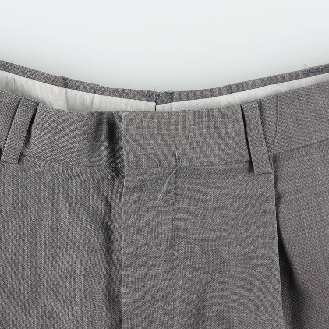 80s-90'S Town Craft Two-Pleat Slacks Pants, Made in USA, Men's W32 (approx.), Vintage unclear gray type Vintage Second Hand