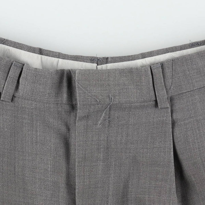 80s-90'S Town Craft Two-Pleat Slacks Pants, Made in USA, Men's W32 (approx.), Vintage unclear gray type Vintage Second Hand