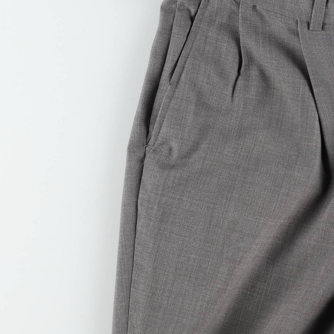 80s-90'S Town Craft Two-Pleat Slacks Pants, Made in USA, Men's W32 (approx.), Vintage unclear gray type Vintage Second Hand