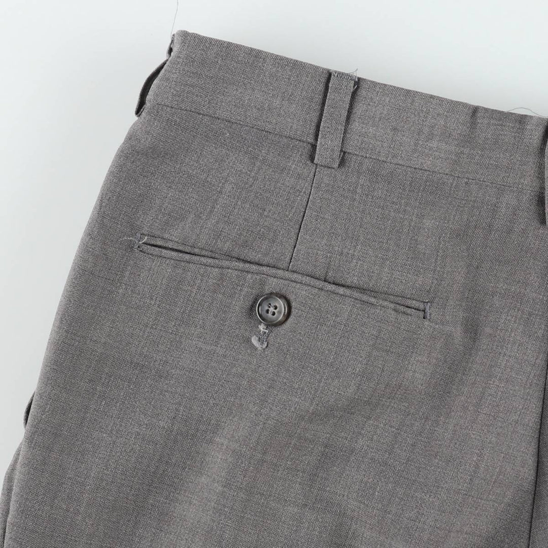 80s-90'S Town Craft Two-Pleat Slacks Pants, Made in USA, Men's W32 (approx.), Vintage unclear gray type Vintage Second Hand