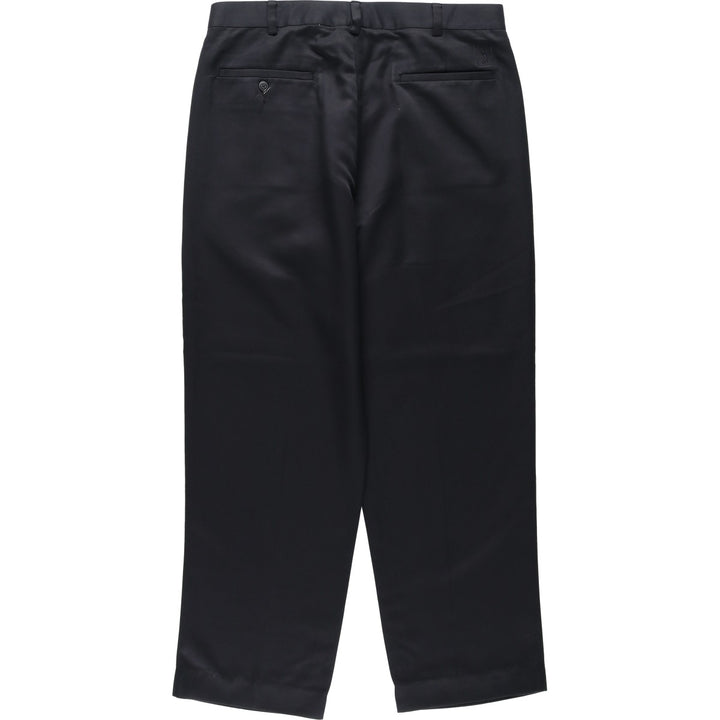 PGA TOUR Two-Pleat Slacks Pants, Men's Size W34 (approx.) polyester navy blue type Vintage Second Hand