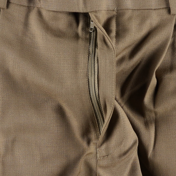 WH.H.LEISHMAN Two-Pleat Slacks Pants, Men's Size W30 (approx.) polyester beige type brown Vintage Second Hand