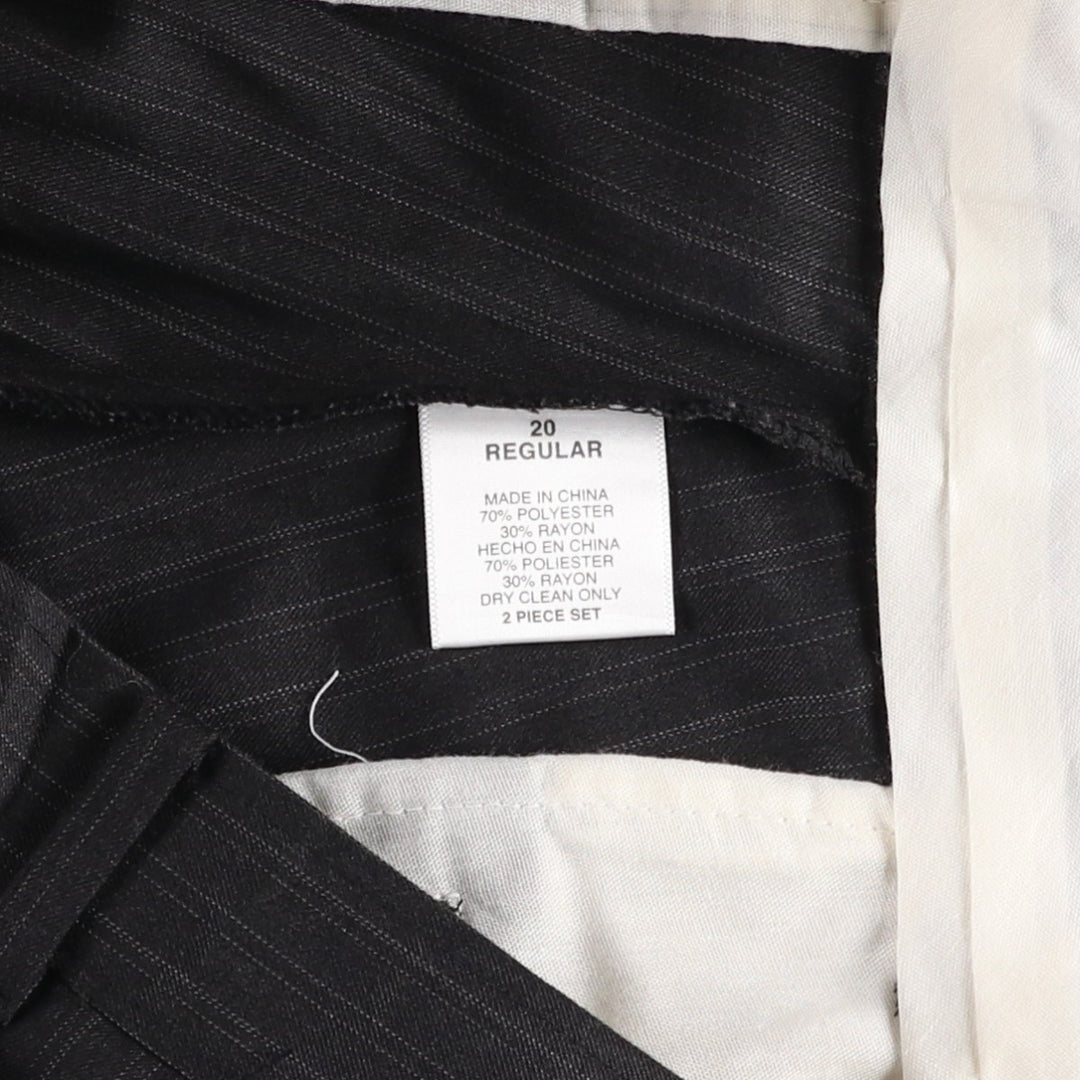 Van Heusen Stripe Pattern Two-Pleat Slacks Pants, Men's Size W29 (approx.) polyester gray type Vintage Second Hand