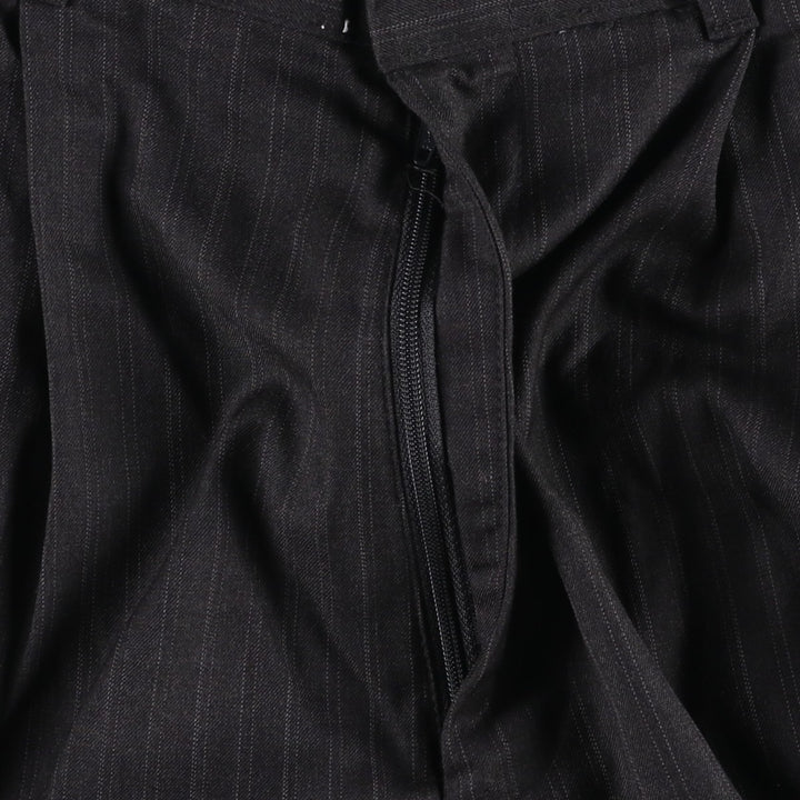 Van Heusen Stripe Pattern Two-Pleat Slacks Pants, Men's Size W29 (approx.) polyester gray type Vintage Second Hand