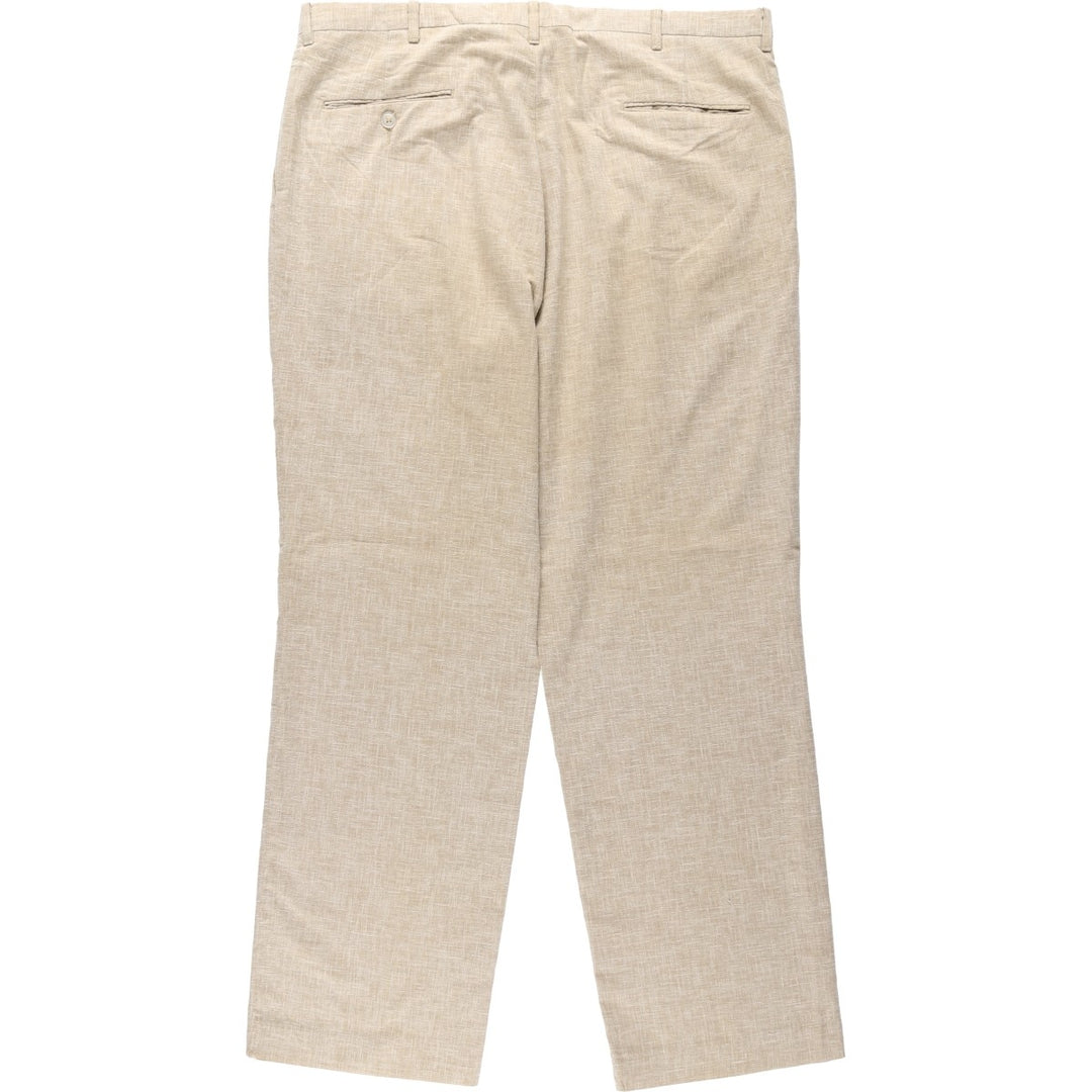 1990'S Arnold Palmer Two-Pleat Cotton x Polyester Slacks Pants, Men's Size W36 (approx.), Vintage polyester Beige type Vintage Second Hand
