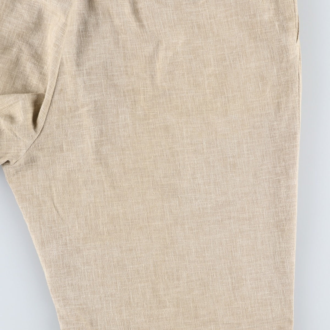 1990'S Arnold Palmer Two-Pleat Cotton x Polyester Slacks Pants, Men's Size W36 (approx.), Vintage polyester Beige type Vintage Second Hand