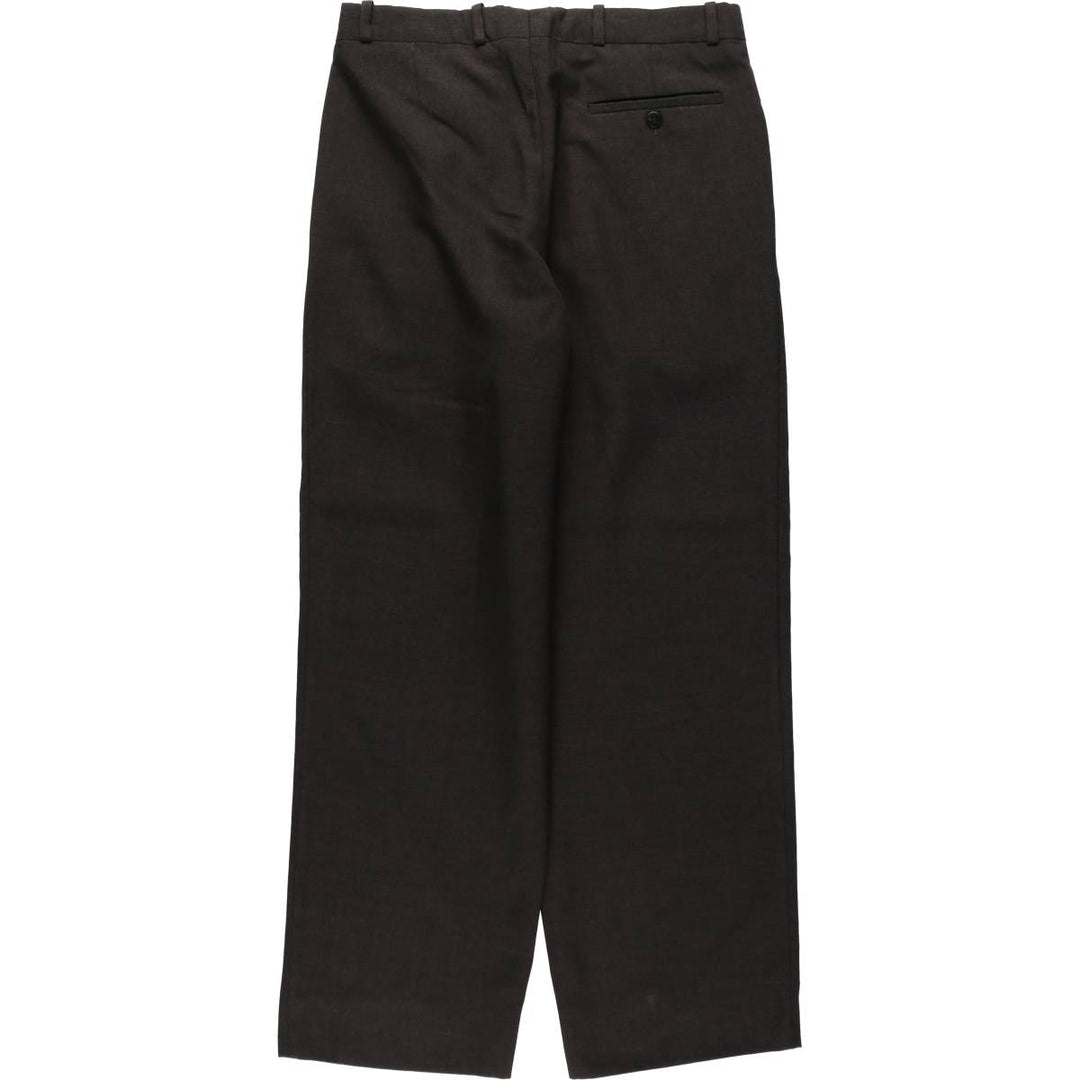 1980'S Evaristo Roman Two-Pleat Slacks Pants, Men's Size W31 (approx.), Vintage polyester Charcoal Vintage Second Hand