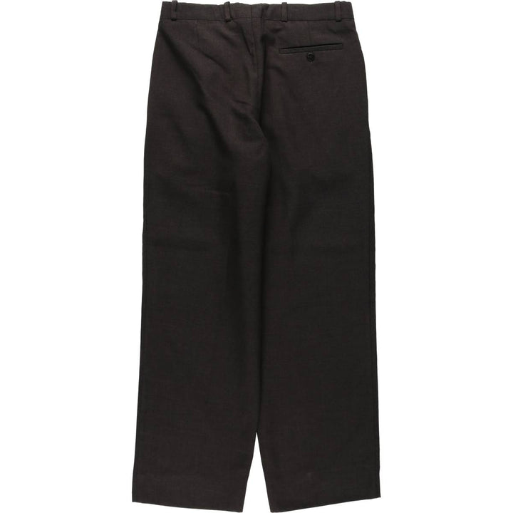 1980'S Evaristo Roman Two-Pleat Slacks Pants, Men's Size W31 (approx.), Vintage polyester Charcoal Vintage Second Hand
