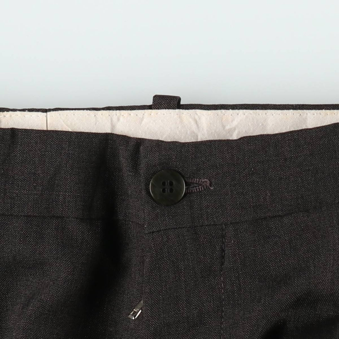 1980'S Evaristo Roman Two-Pleat Slacks Pants, Men's Size W31 (approx.), Vintage polyester Charcoal Vintage Second Hand