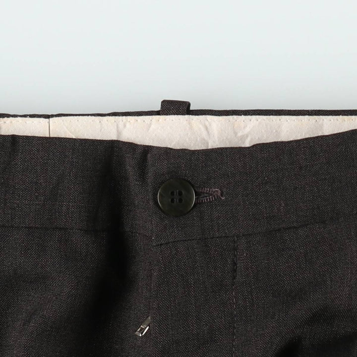 1980'S Evaristo Roman Two-Pleat Slacks Pants, Men's Size W31 (approx.), Vintage polyester Charcoal Vintage Second Hand
