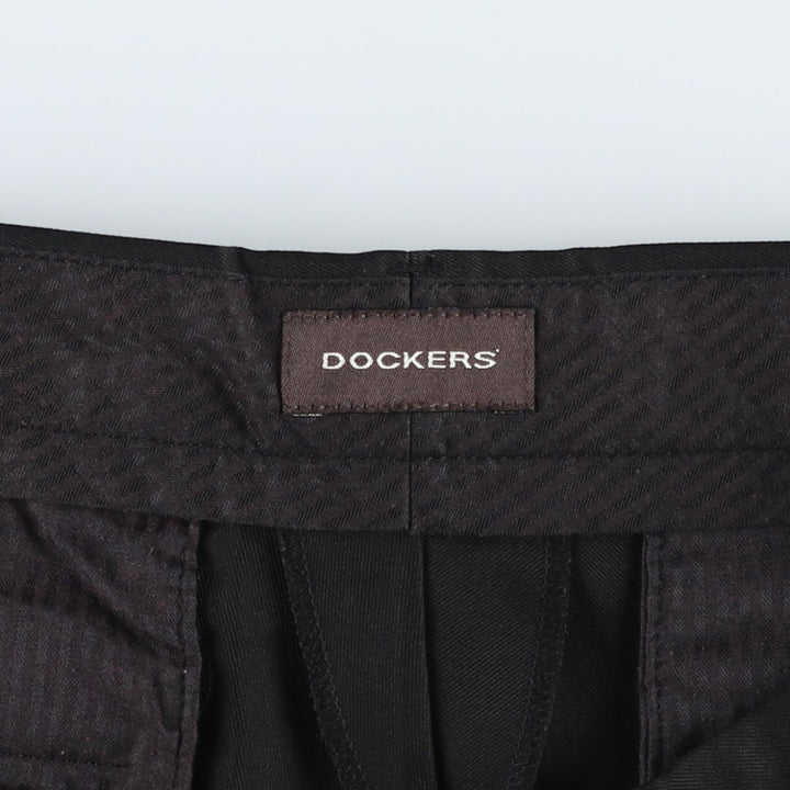 Dockers Two-pleat Slacks, Men's, Size W34 polyester black type Vintage Second Hand