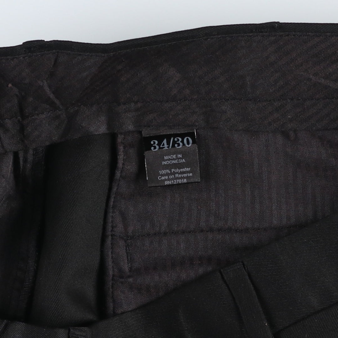 Dockers Two-pleat Slacks, Men's, Size W34 polyester black type Vintage Second Hand