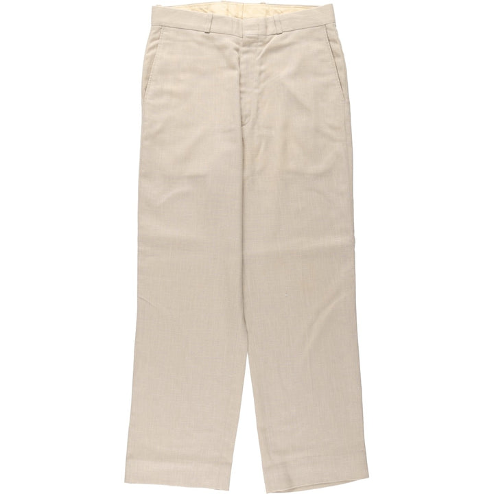 ~90'S FARAH slacks pants, men's size W30 equivalent, vintage. polyester Beige type Vintage Second Hand