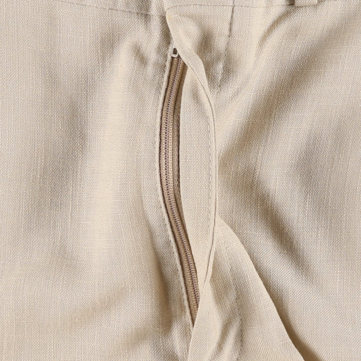 ~90'S FARAH slacks pants, men's size W30 equivalent, vintage. polyester Beige type Vintage Second Hand