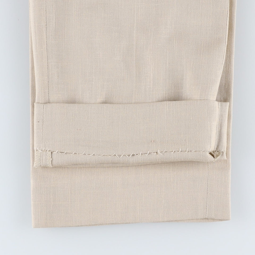 ~90'S FARAH slacks pants, men's size W30 equivalent, vintage. polyester Beige type Vintage Second Hand
