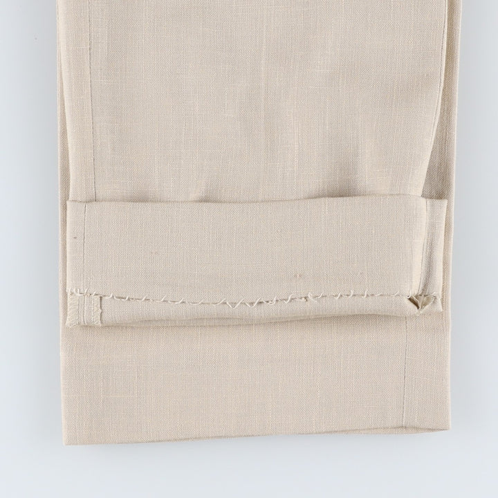 ~90'S FARAH slacks pants, men's size W30 equivalent, vintage. polyester Beige type Vintage Second Hand