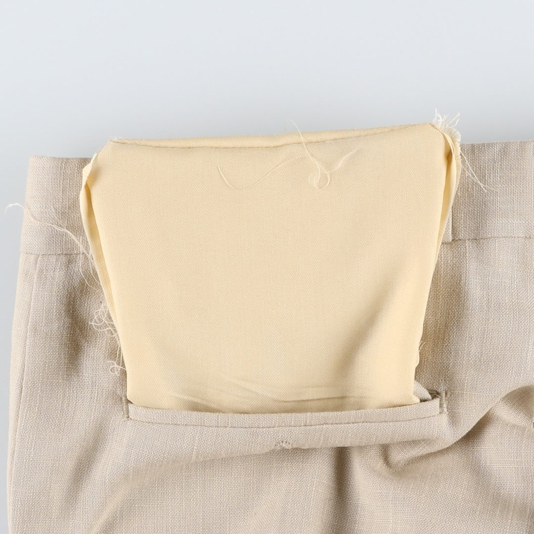 ~90'S FARAH slacks pants, men's size W30 equivalent, vintage. polyester Beige type Vintage Second Hand