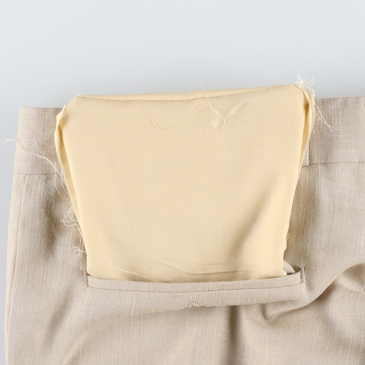 ~90'S FARAH slacks pants, men's size W30 equivalent, vintage. polyester Beige type Vintage Second Hand