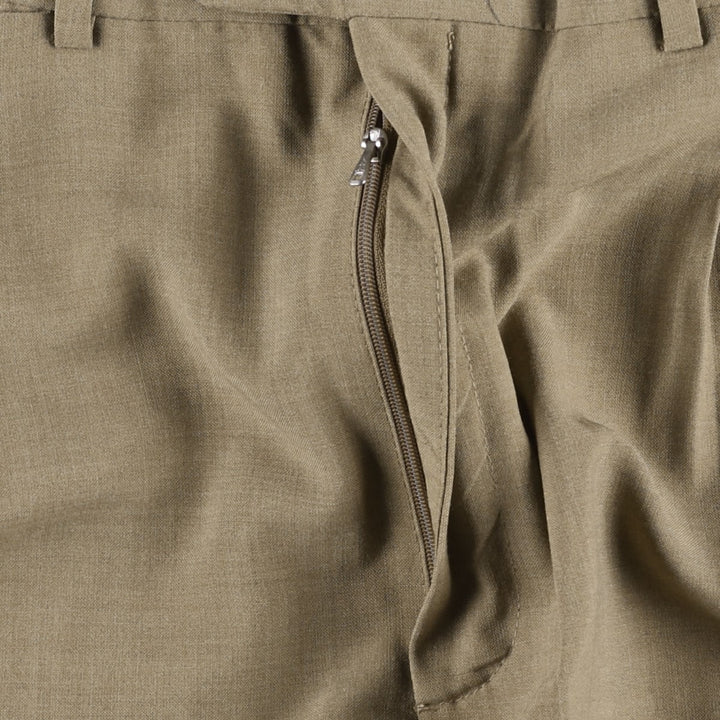 Men's slacks, made in Spain, equivalent to size W34. wool beige type brown Vintage Second Hand