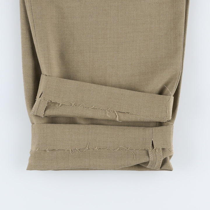 Men's slacks, made in Spain, equivalent to size W34. wool beige type brown Vintage Second Hand