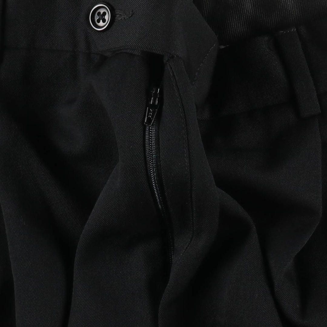 Stafford two-pleat wool trousers, men's size W34 (approx.) wool black type Vintage Second Hand