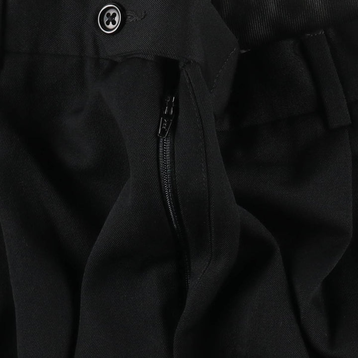 Stafford two-pleat wool trousers, men's size W34 (approx.) wool black type Vintage Second Hand