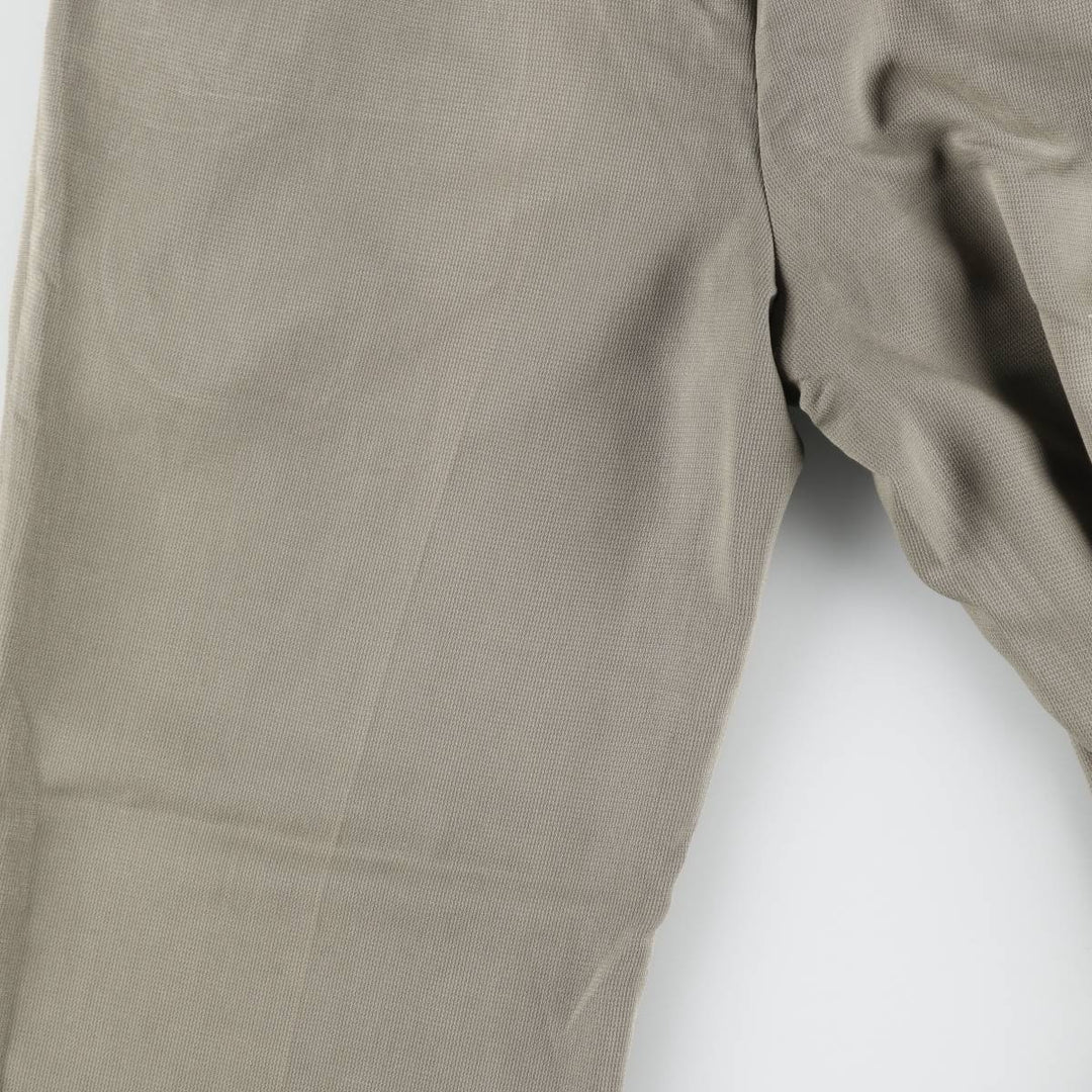 Greg Peters two-pleat slacks, men's size W34 (approx.) Rayon Khaki type Vintage Second Hand