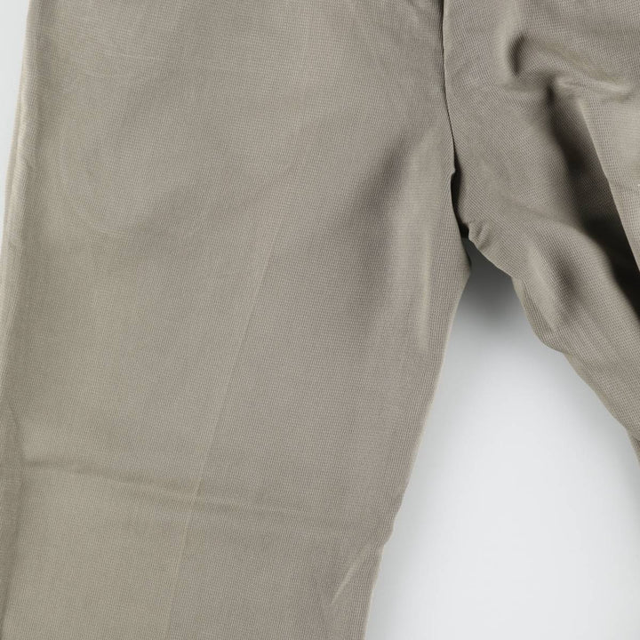 Greg Peters two-pleat slacks, men's size W34 (approx.) Rayon Khaki type Vintage Second Hand