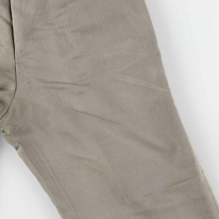 Greg Peters two-pleat slacks, men's size W34 (approx.) Rayon Khaki type Vintage Second Hand