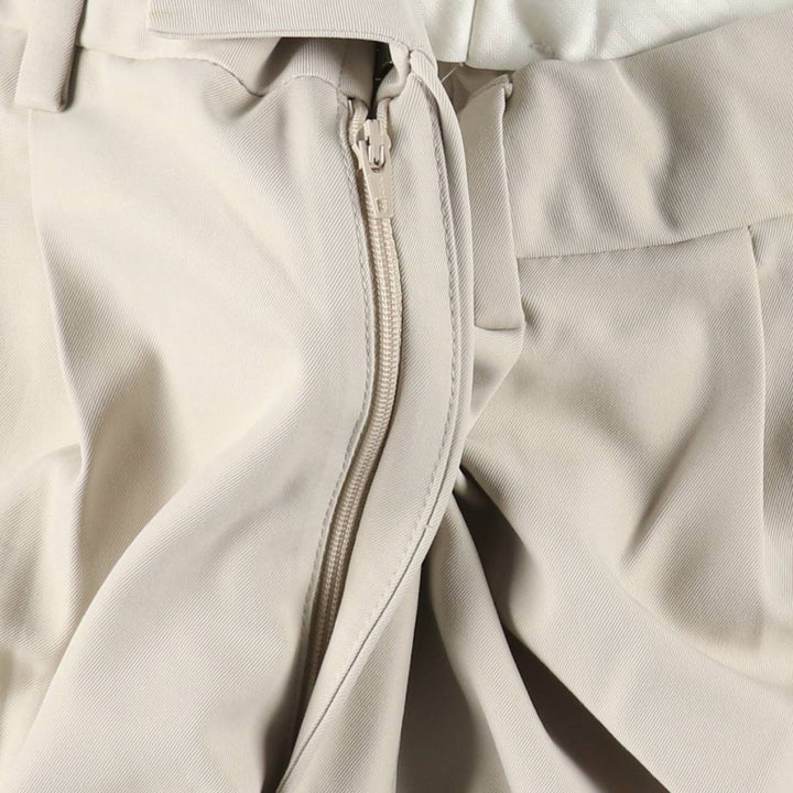 Alan Flusser Golf Two-Pleat Slacks Pants, Men's W35 (approx.) polyester Beige type Vintage Second Hand