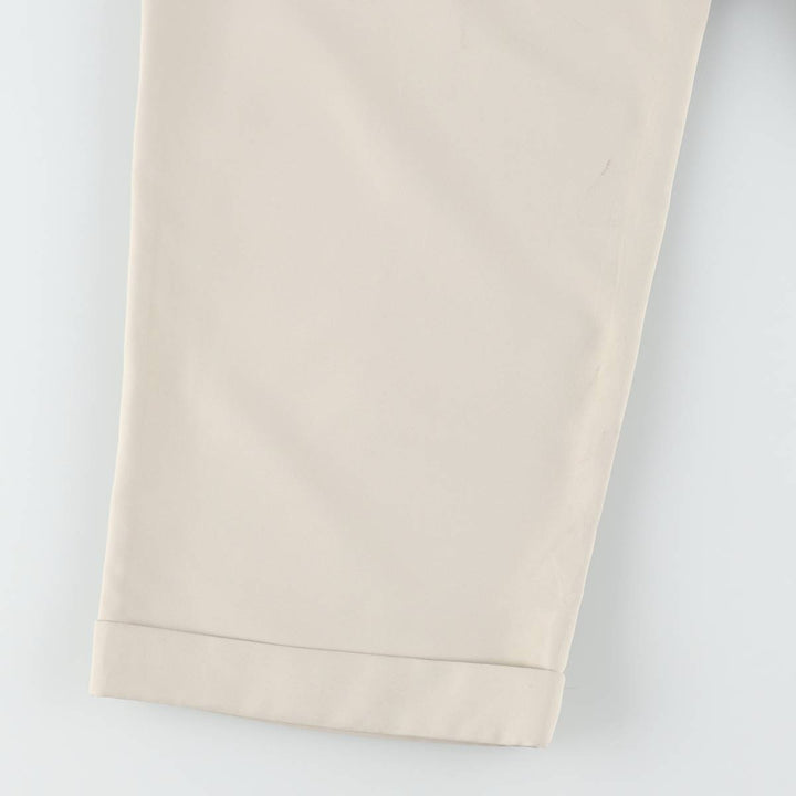 Alan Flusser Golf Two-Pleat Slacks Pants, Men's W35 (approx.) polyester Beige type Vintage Second Hand
