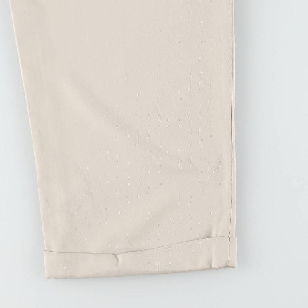 Alan Flusser Golf Two-Pleat Slacks Pants, Men's W35 (approx.) polyester Beige type Vintage Second Hand