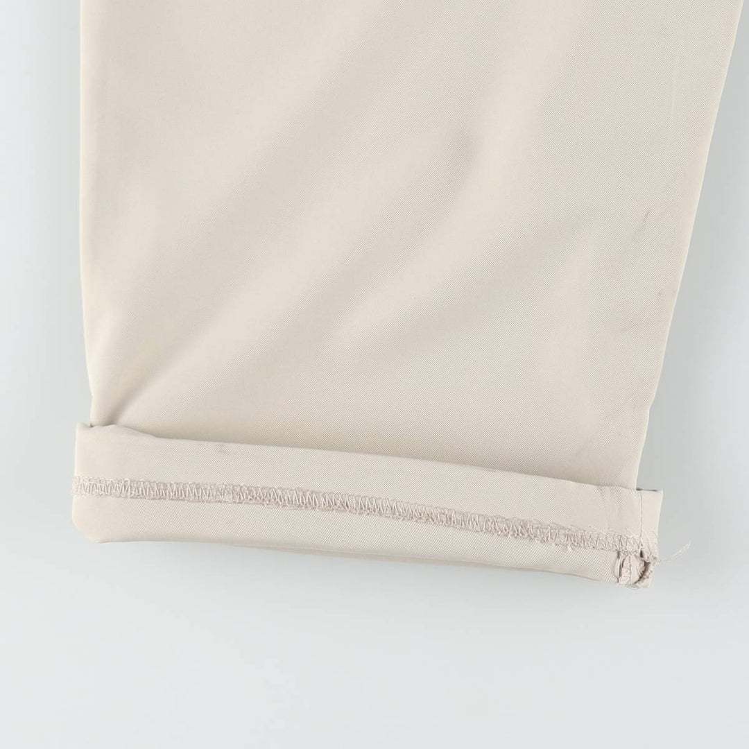 Alan Flusser Golf Two-Pleat Slacks Pants, Men's W35 (approx.) polyester Beige type Vintage Second Hand