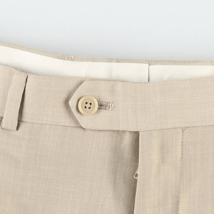 Stafford CLASSIC FIT two-pleat slacks, men's size W34 (approx.) polyester Beige type Vintage Second Hand