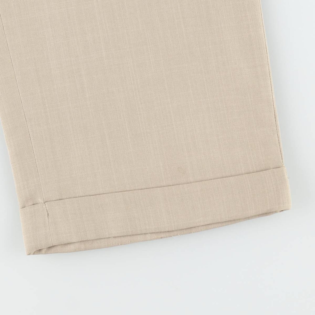 Stafford CLASSIC FIT two-pleat slacks, men's size W34 (approx.) polyester Beige type Vintage Second Hand