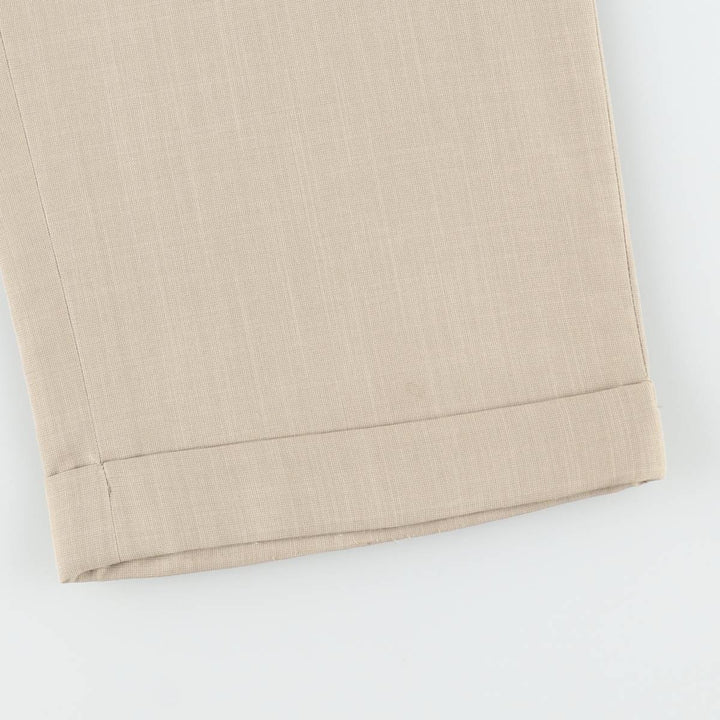 Stafford CLASSIC FIT two-pleat slacks, men's size W34 (approx.) polyester Beige type Vintage Second Hand