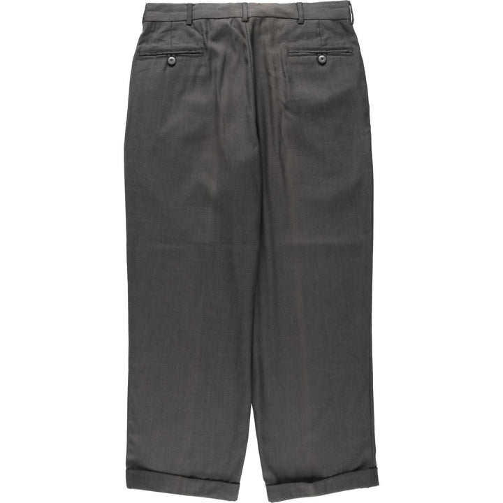 Stafford Two-pleat Slacks, Men's, Size W34 polyester gray type Vintage Second Hand