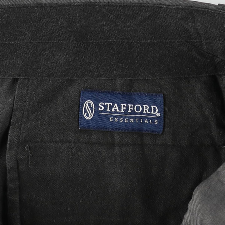 Stafford Two-pleat Slacks, Men's, Size W34 polyester gray type Vintage Second Hand