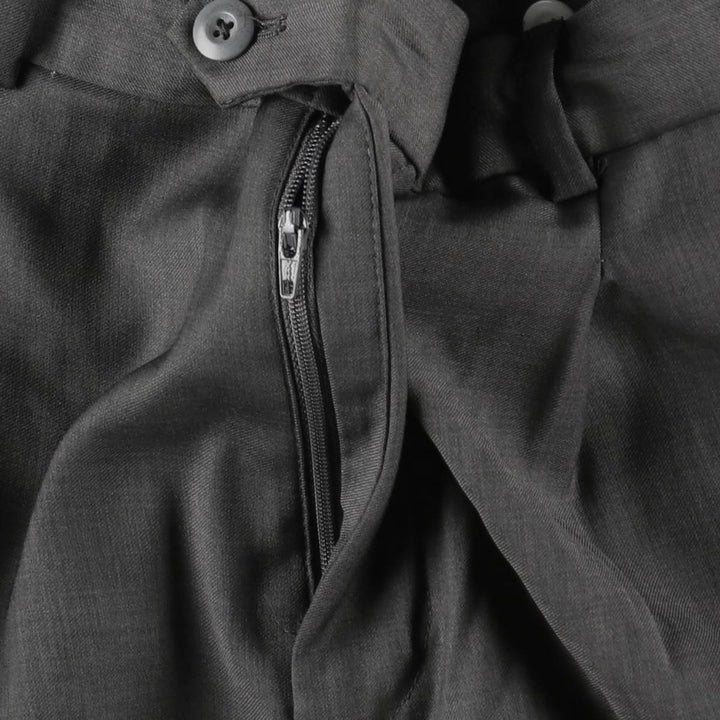 Stafford Two-pleat Slacks, Men's, Size W34 polyester gray type Vintage Second Hand