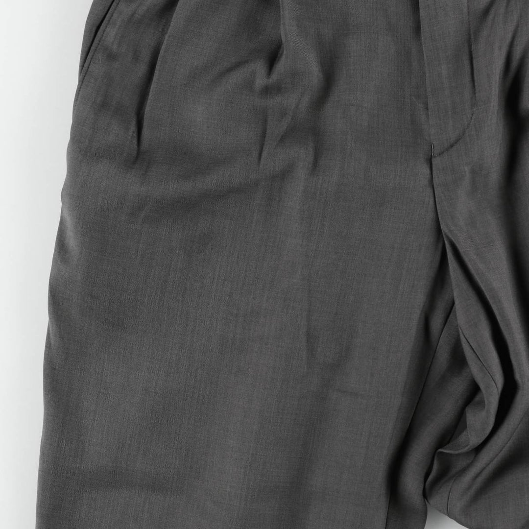 Stafford Two-pleat Slacks, Men's, Size W34 polyester gray type Vintage Second Hand