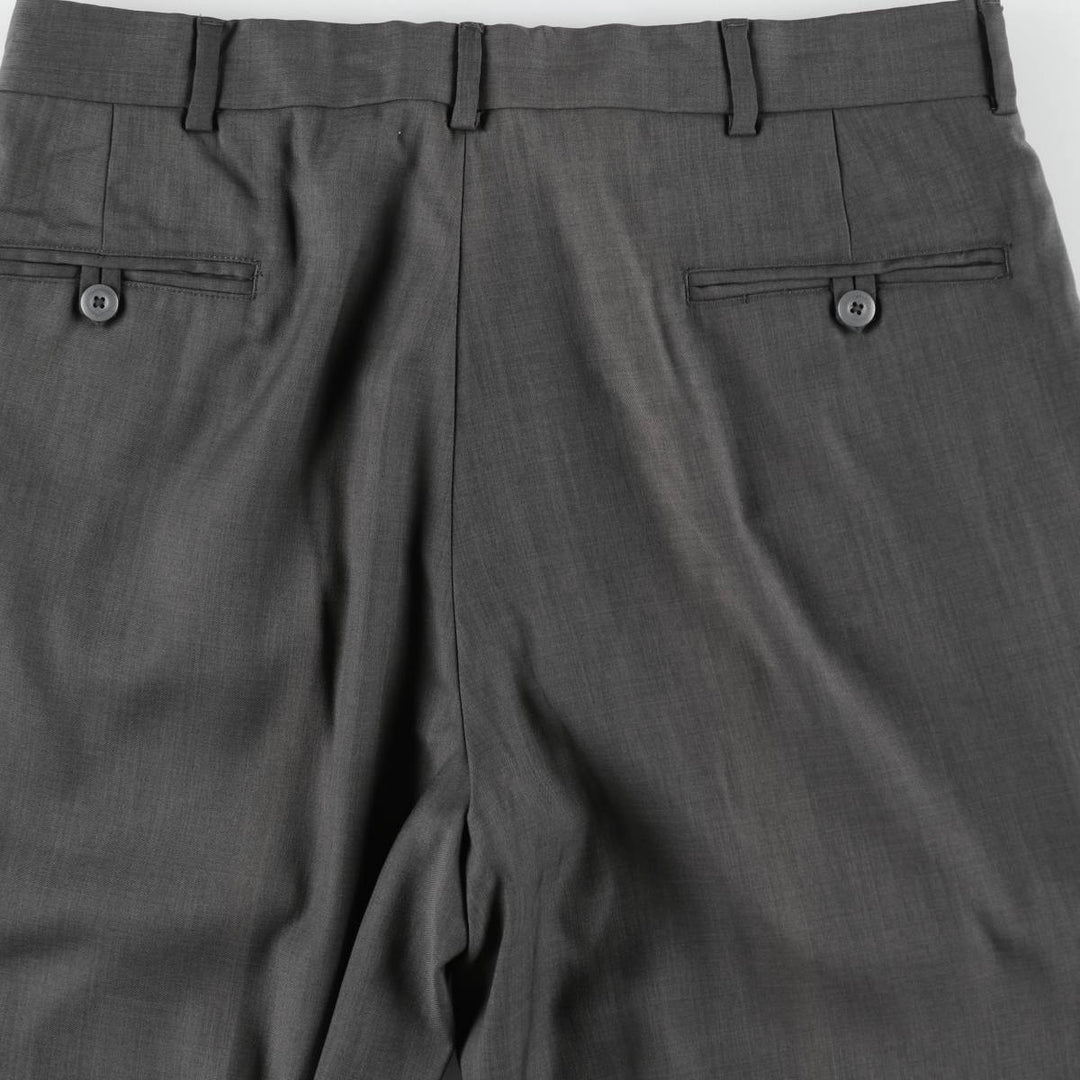 Stafford Two-pleat Slacks, Men's, Size W34 polyester gray type Vintage Second Hand