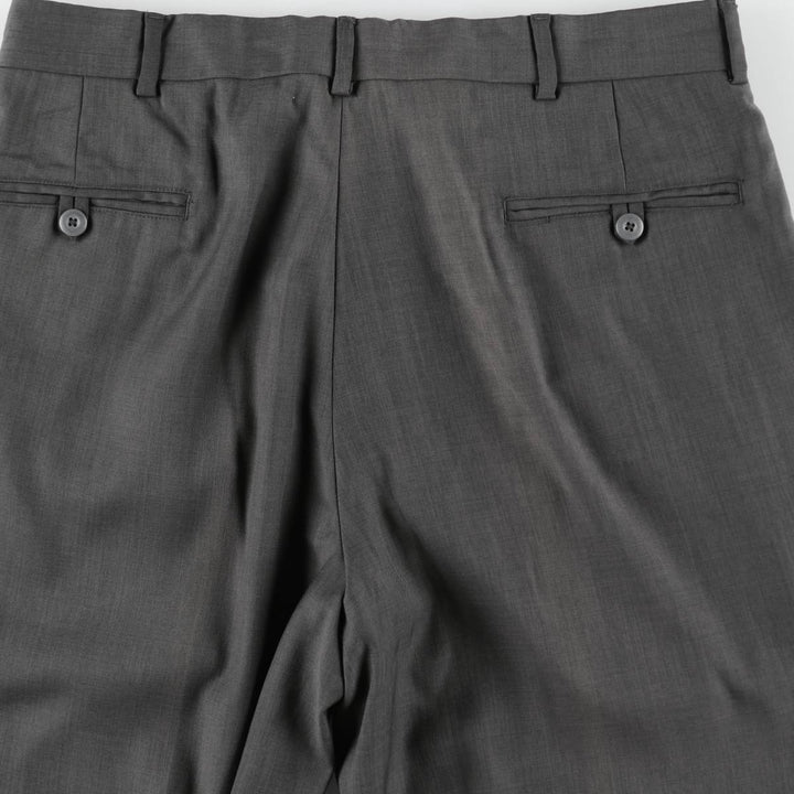 Stafford Two-pleat Slacks, Men's, Size W34 polyester gray type Vintage Second Hand