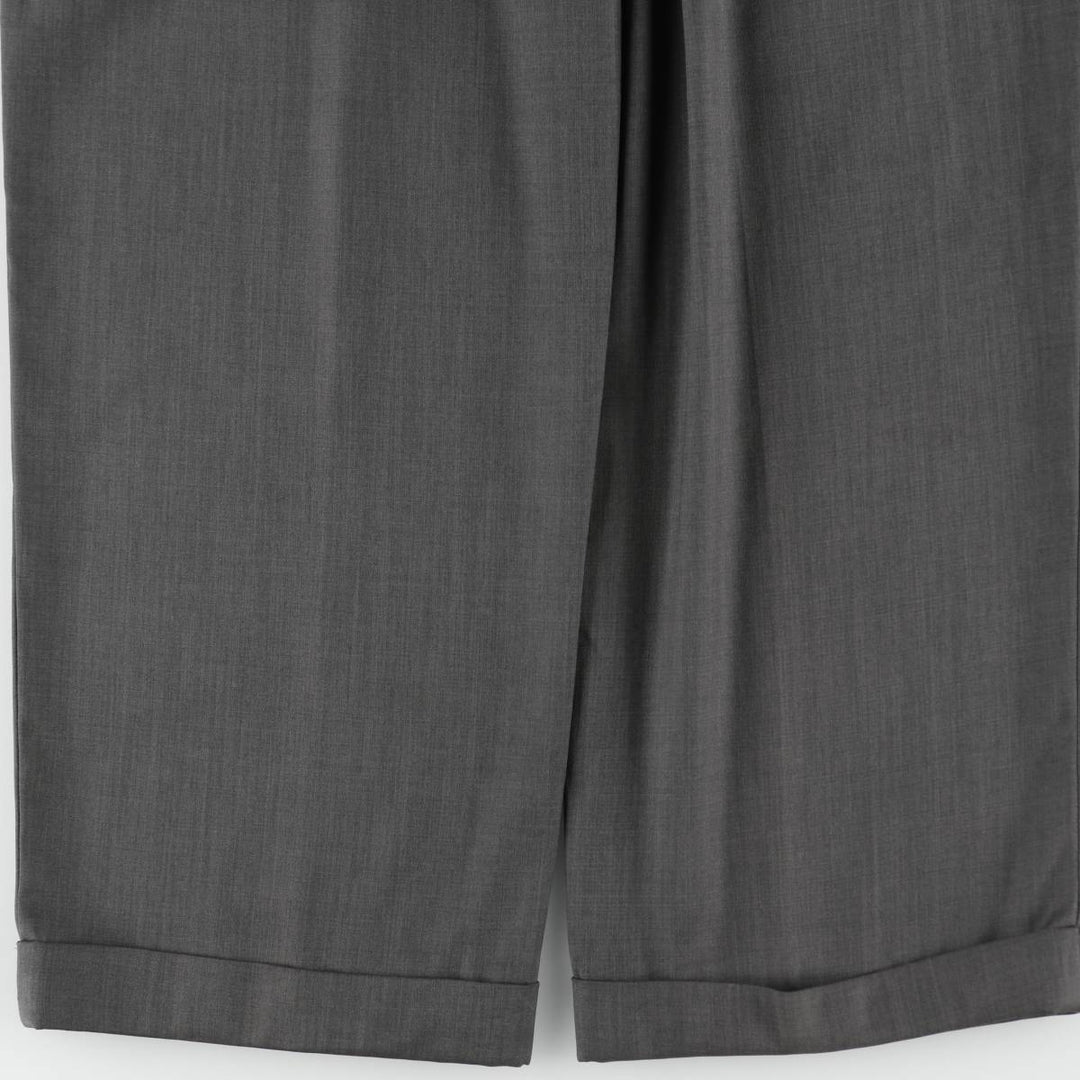 Stafford Two-pleat Slacks, Men's, Size W34 polyester gray type Vintage Second Hand