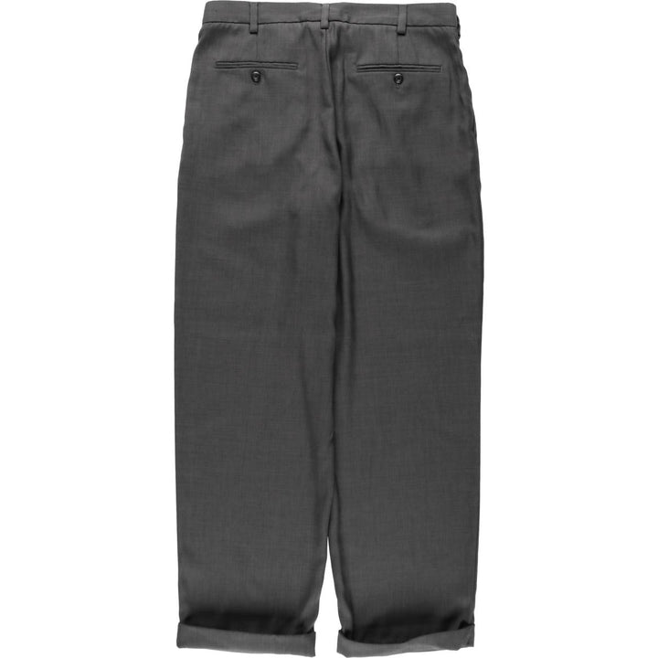 Perry Ellis PERRY ELLIS PORTFOLIO Two-pleat Slacks Men's Size W34 polyester gray type Vintage Second Hand