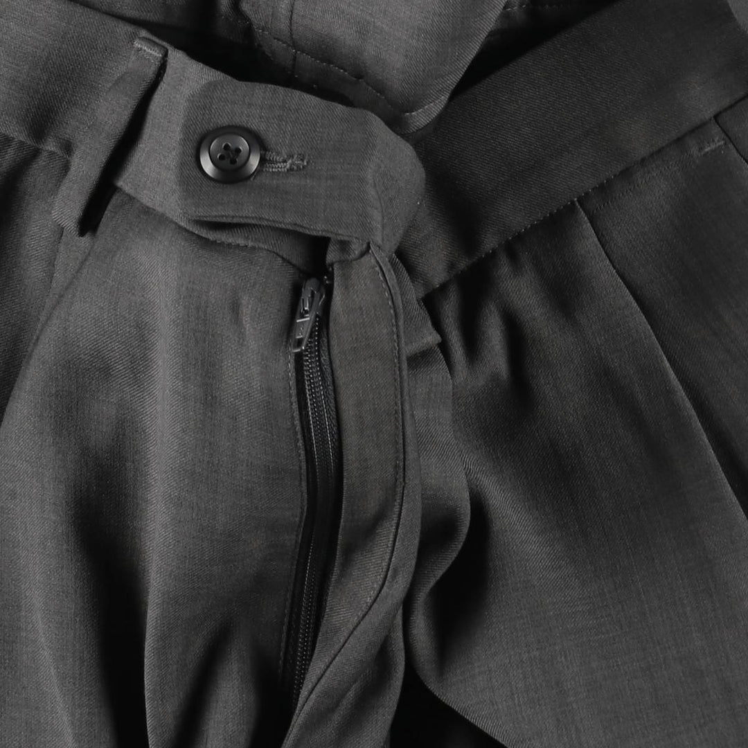 Perry Ellis PERRY ELLIS PORTFOLIO Two-pleat Slacks Men's Size W34 polyester gray type Vintage Second Hand