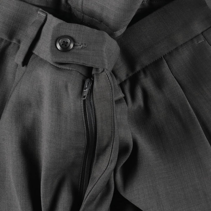 Perry Ellis PERRY ELLIS PORTFOLIO Two-pleat Slacks Men's Size W34 polyester gray type Vintage Second Hand