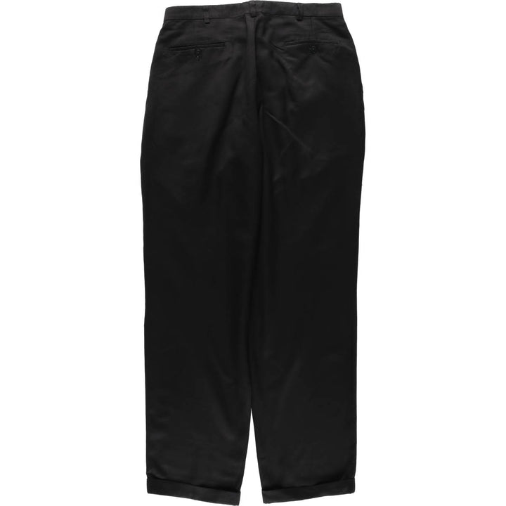 SAVANE Two-pleat Slacks, Men's, Size W34 polyester black type Vintage Second Hand