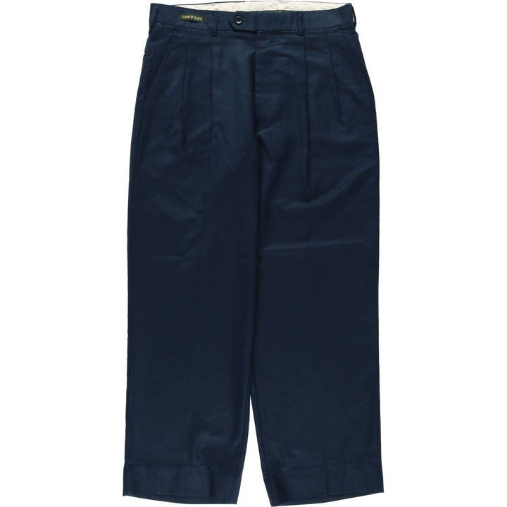 BALDASSARI Two-Pleat Slacks Pants, Men's Size W32 (approx.) unclear navy blue type Vintage Second Hand